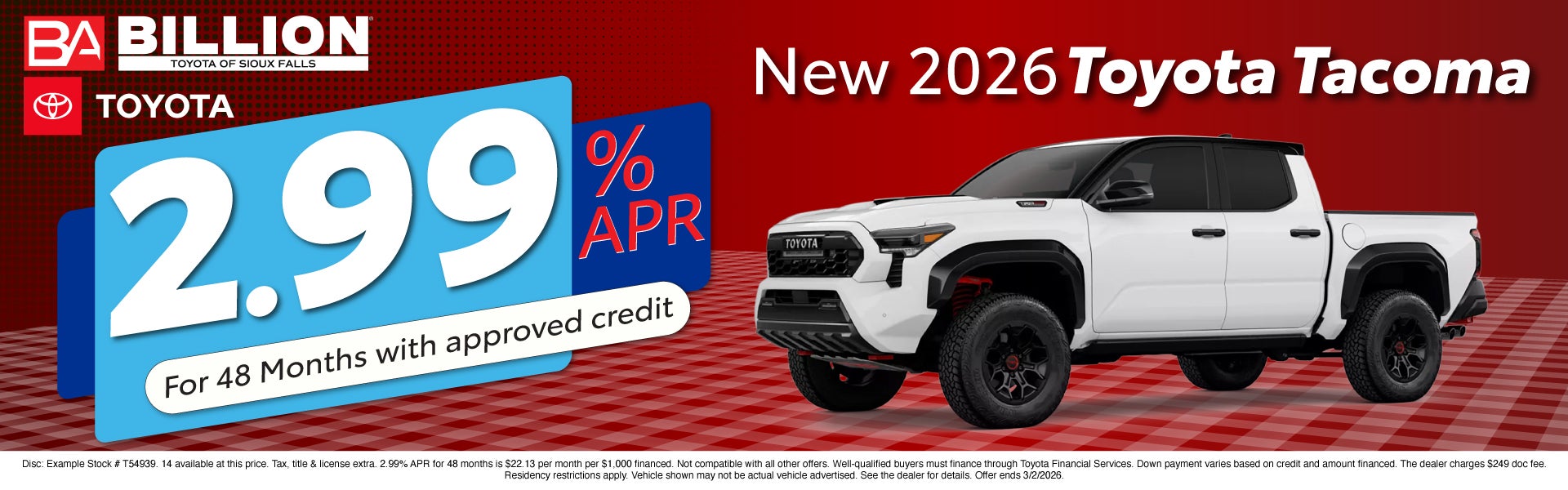 NEW TOYOTA OFFER