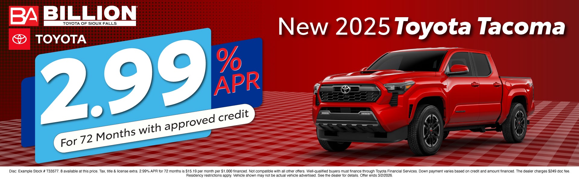 NEW TOYOTA OFFER