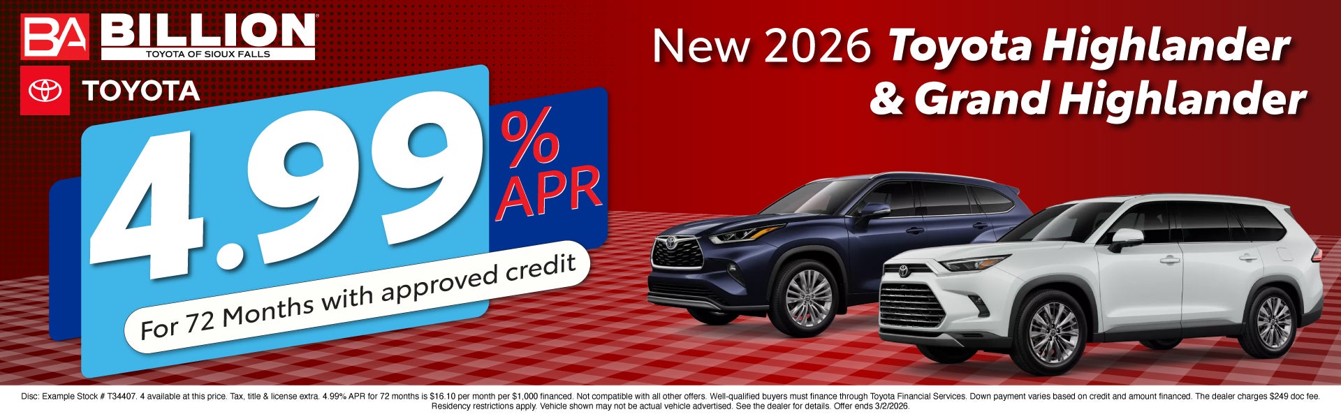 NEW TOYOTA OFFER