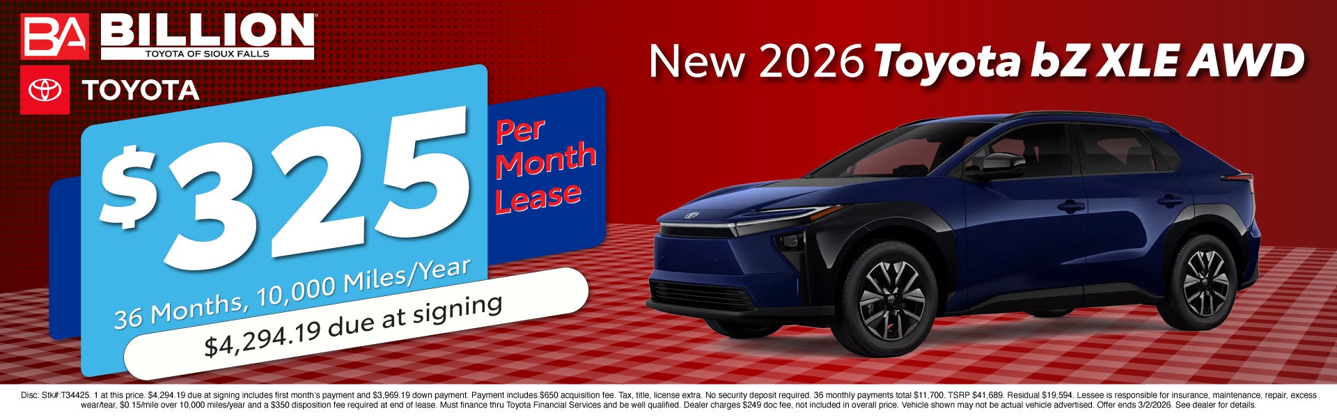 NEW 2026 TOYOTA BZ XLE