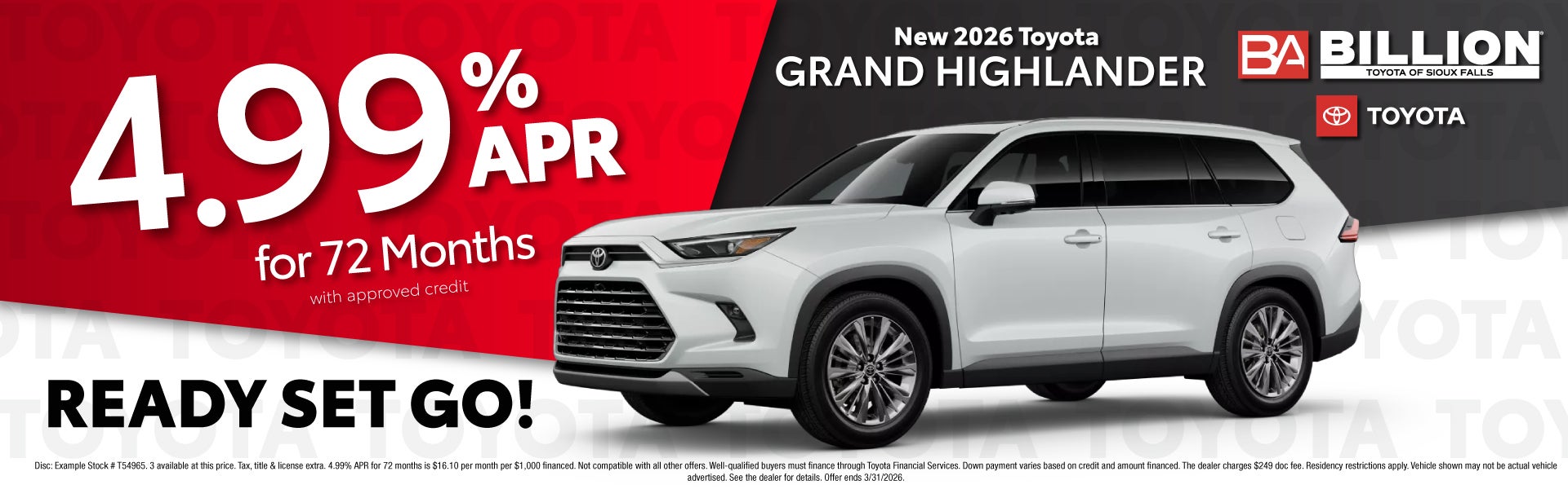 APR NEW TOYOTA OFFER