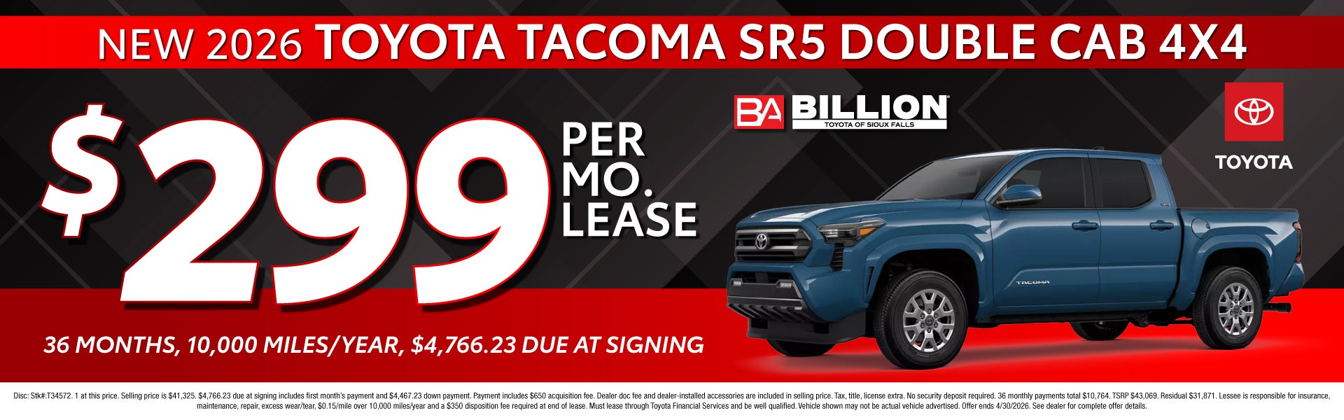 TOYOTA LEASE OFFER