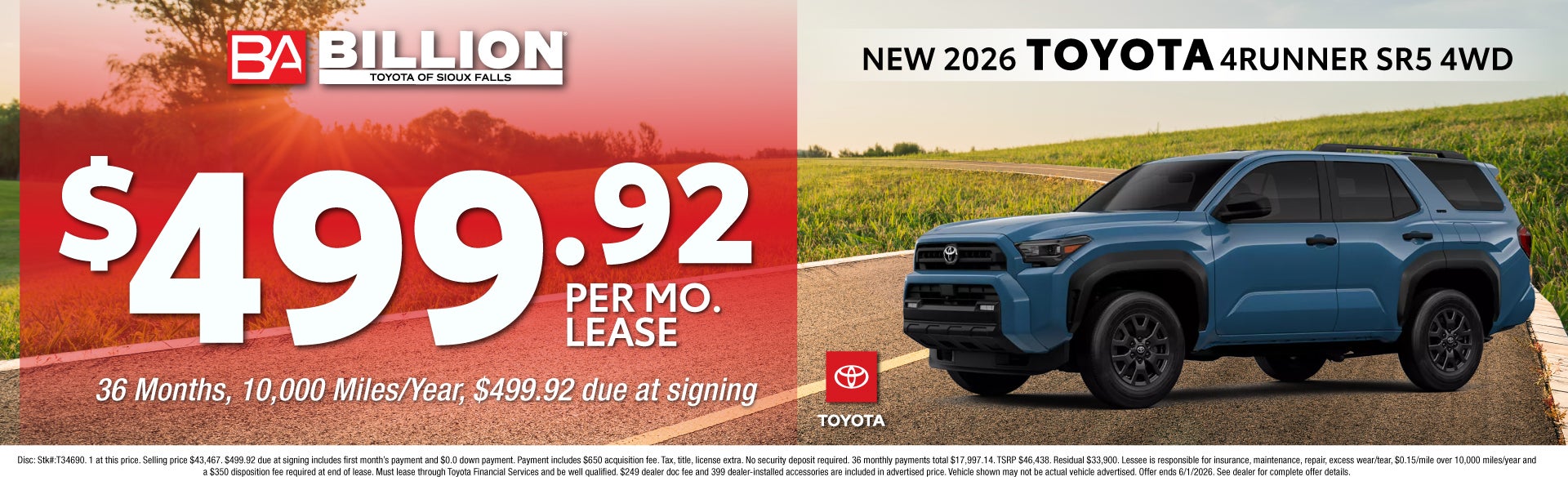 NEW 2026 TOYOTA 4RUNNER SR5