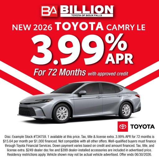 NEW 2026 TOYOTA CAMRY LE