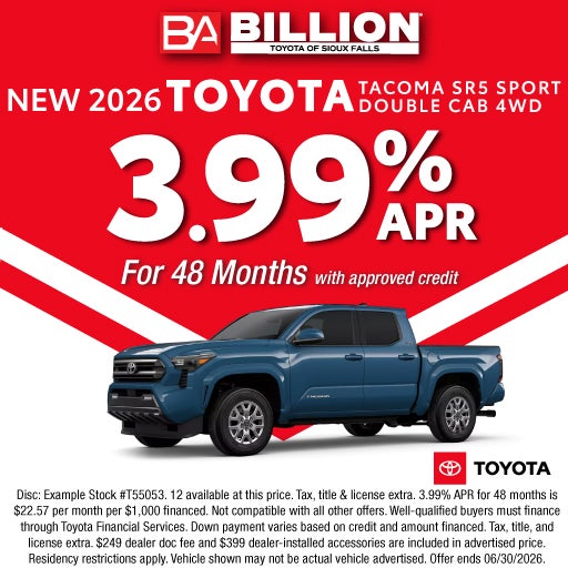 NEW 2026 TOYOTA TACOMA SR5 SPORT DOUBLE CAB