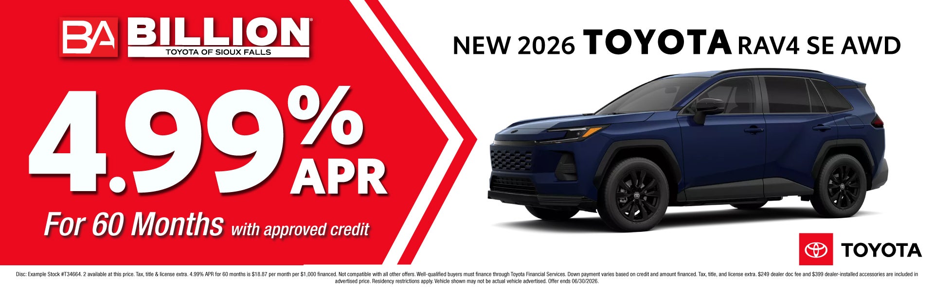 NEW 2026 TOYOTA RAV4 SE