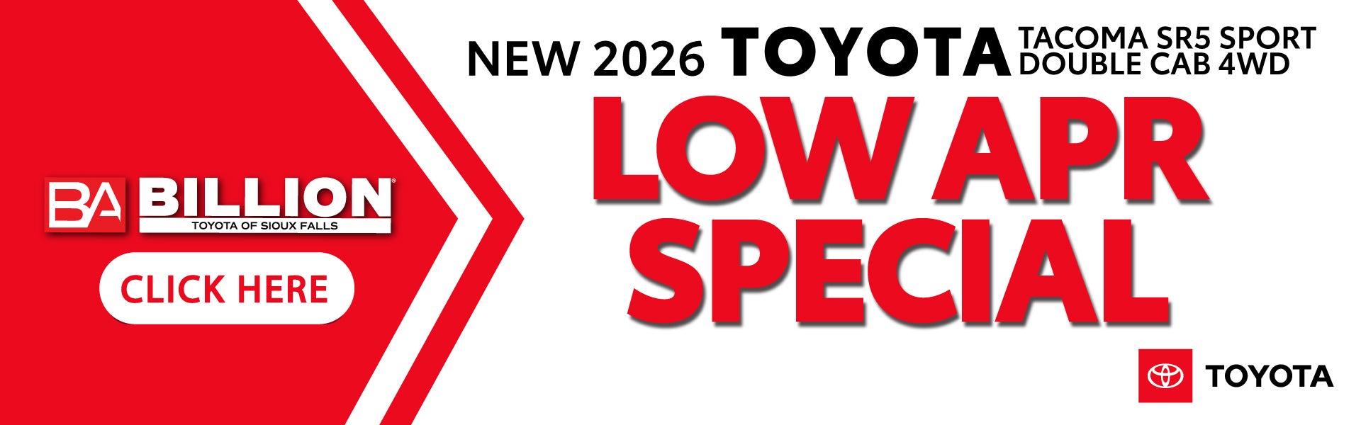 NEW 2026 TOYOTA TACOMA SR5 SPORT DOUBLE CAB