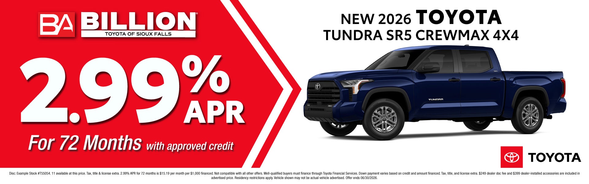 NEW 2026 TOYOTA TUNDRA SR5 CREWMAX