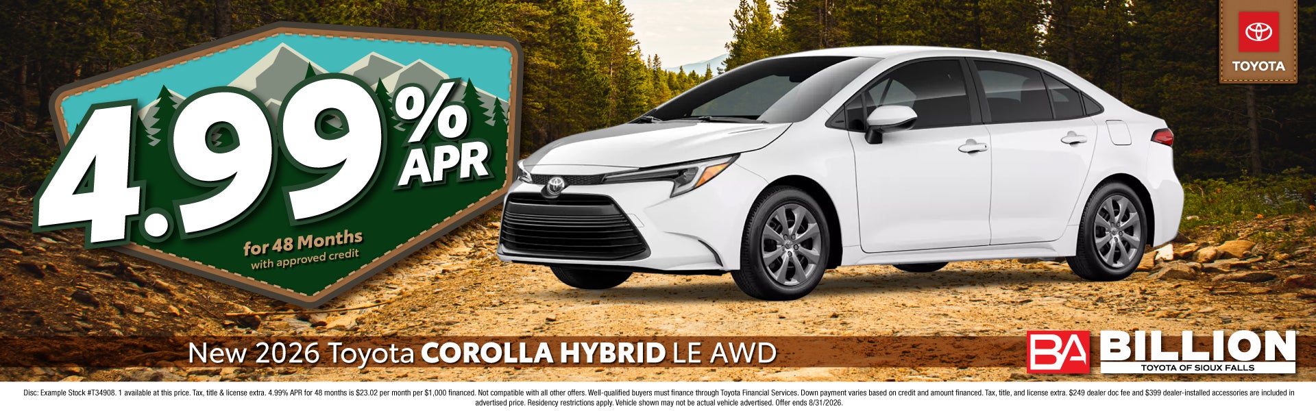 NEW 2026 TOYOTA COROLLA HYBRID LE