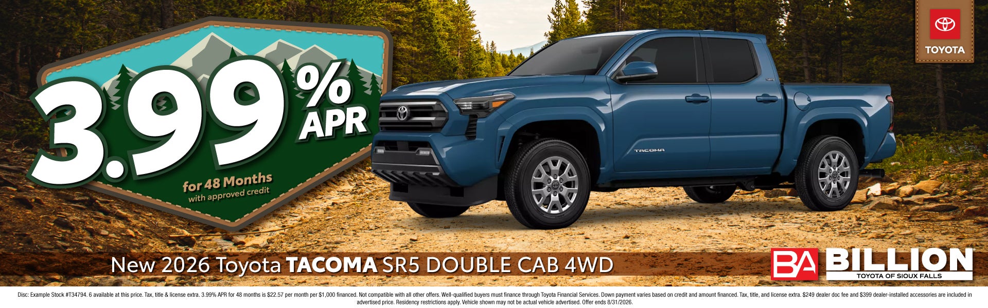 NEW 2026 TOYOTA TACOMA SR5 DOUBLE CAB
