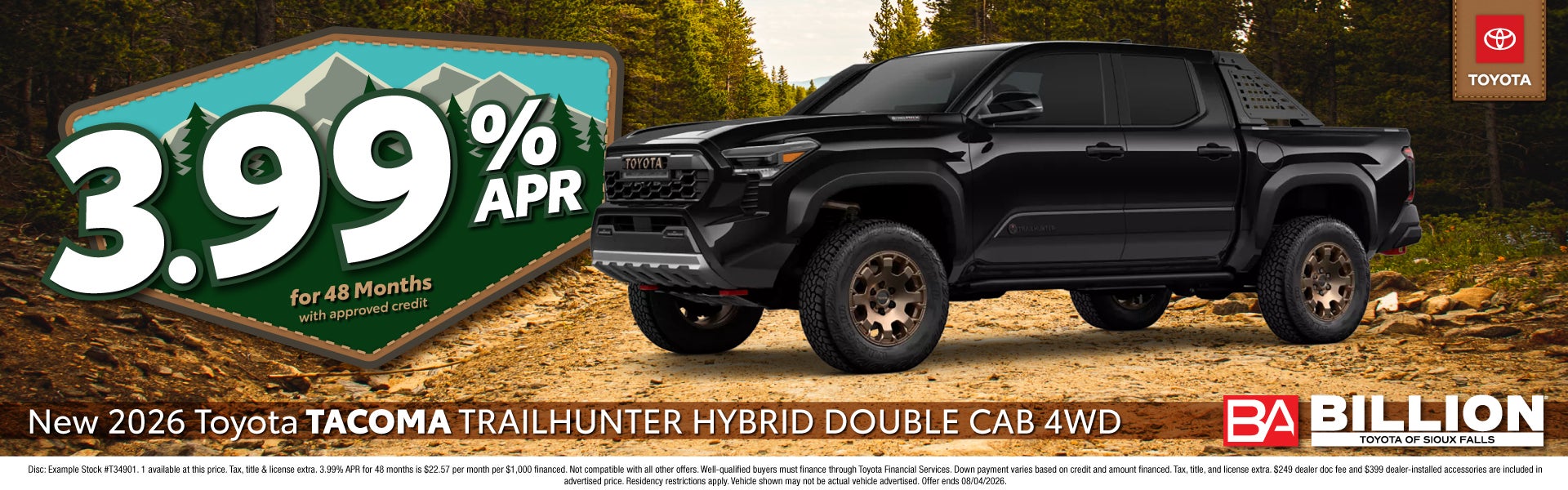 NEW 2026 TOYOTA TACOMA TRAILHUNTER HYBRID DOUBLE CAB