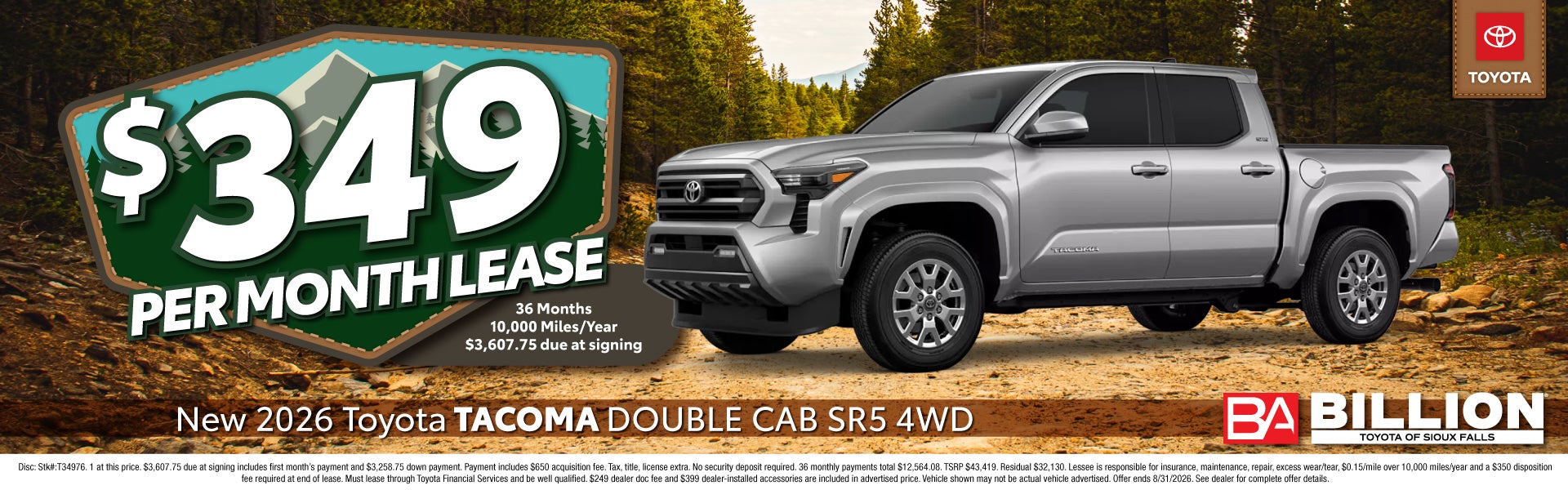 NEW 2026 TOYOTA TACOMA SR5 DOUBLE CAB