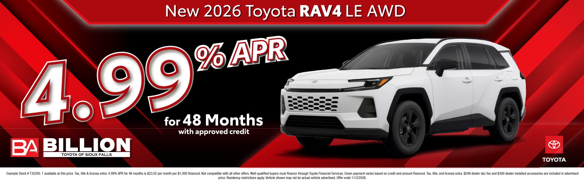 NEW 2026 TOYOTA RAV4 LE