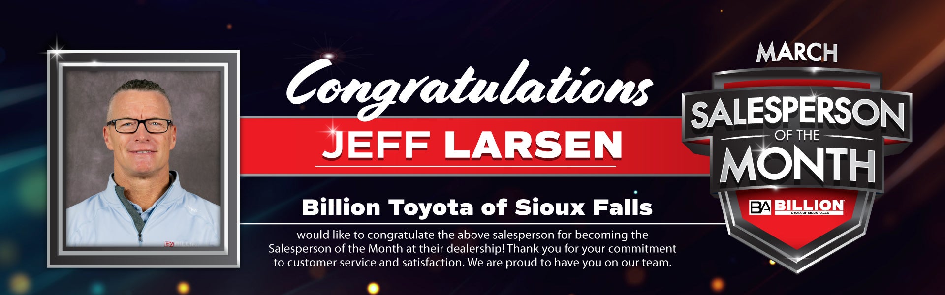 SALESPERSON OF THE MONTH